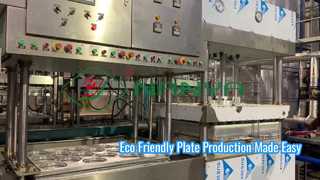 Halfautomatische pulpvormmachine voor het maken van borden/handmatige serviesgoedproducten